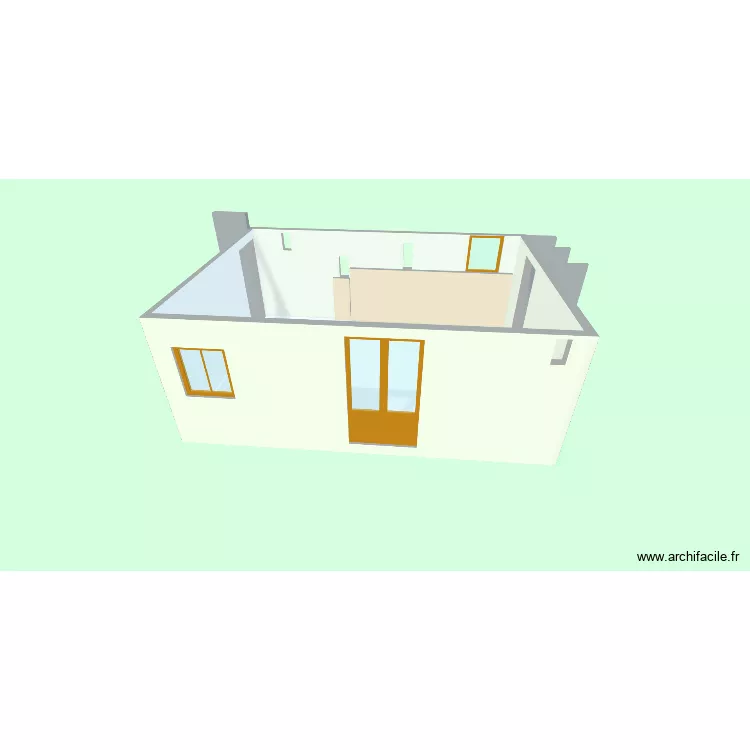 Long&egrave;res v12 cuisine s&eacute;jour - agencement. Plan de 1  et 25 m²