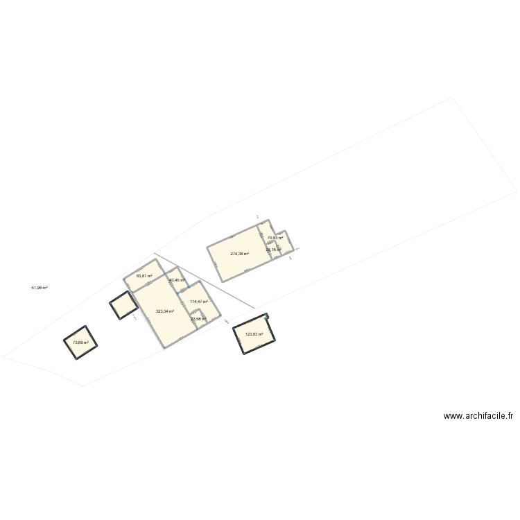 plan masse wIII. Plan de 11 pièces et 1202 m2