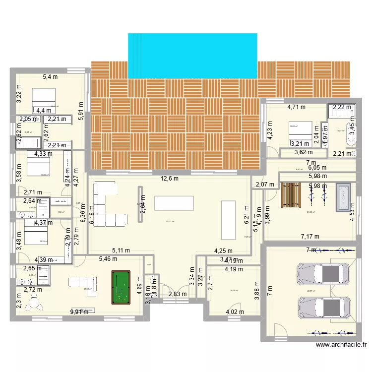 PLAN MAISON VAULX MILIEU V2 PLAIN PIED. Plan de 