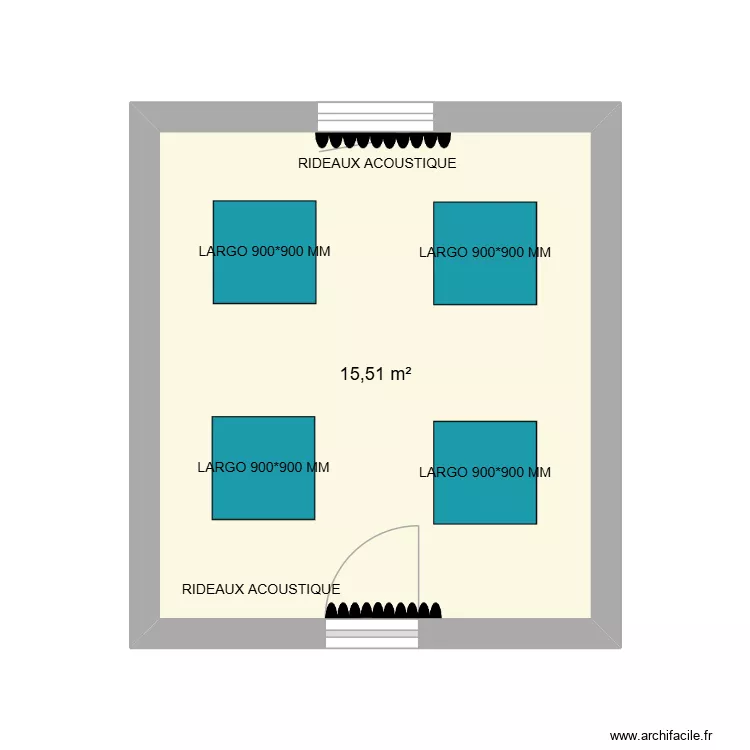 BOUFFEMONT - SALLE MUSIQUE. Plan de 1 et 16 m² BOUFFEMONT - SALLE MUSIQUE. Plan de 1 et 16 m²
