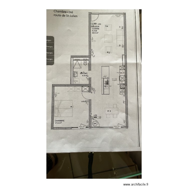 3 pièces. Plan de 0 pièce et 0 m2