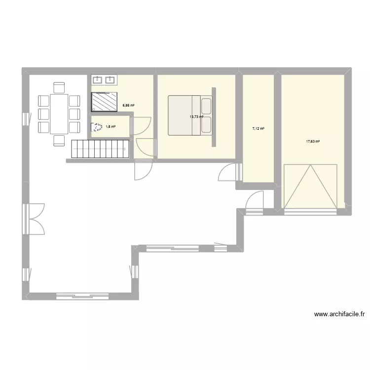 clem. Plan de 5 Pièces et 47 m² clem. Plan de 5 Pièces et 47 m²