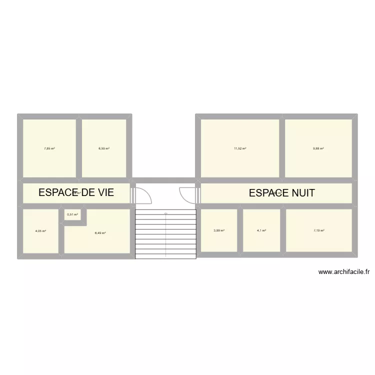 LOGEMENT. Plan de 12 Pièces et 76 m²