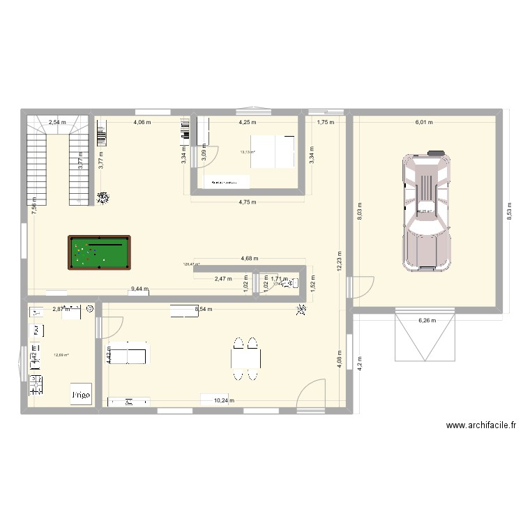Maison basque BIarritz. Plan de 5 pièces et 202 m2