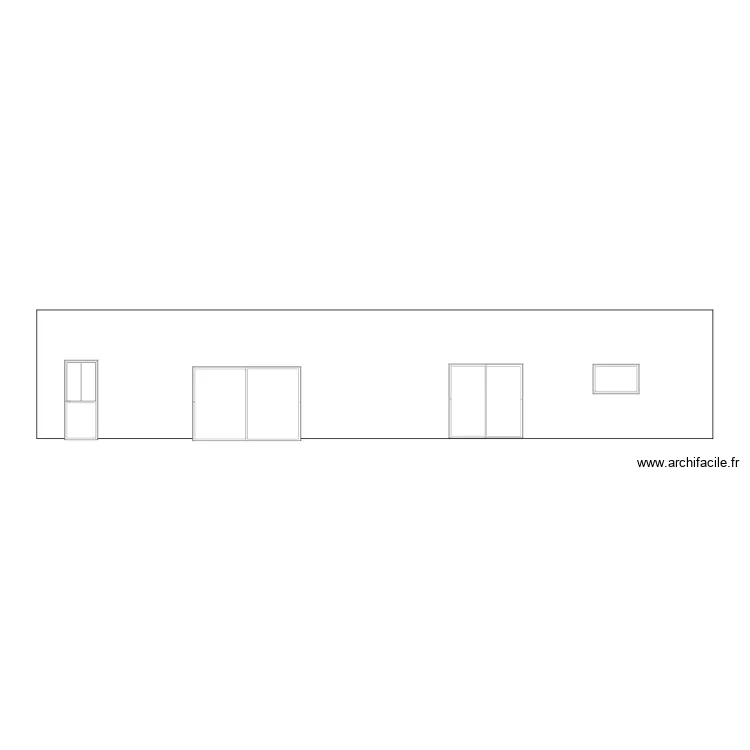 plan de coupe fa&ccedil;ade. Plan de 