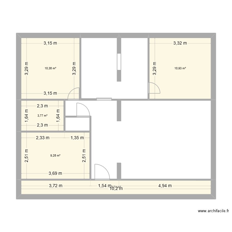 plan saint avertin. Plan de 5 pièces et 42 m2