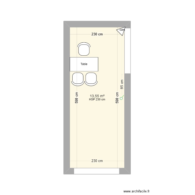 FC Nice stockage. Plan de 1 pièce et 14 m2