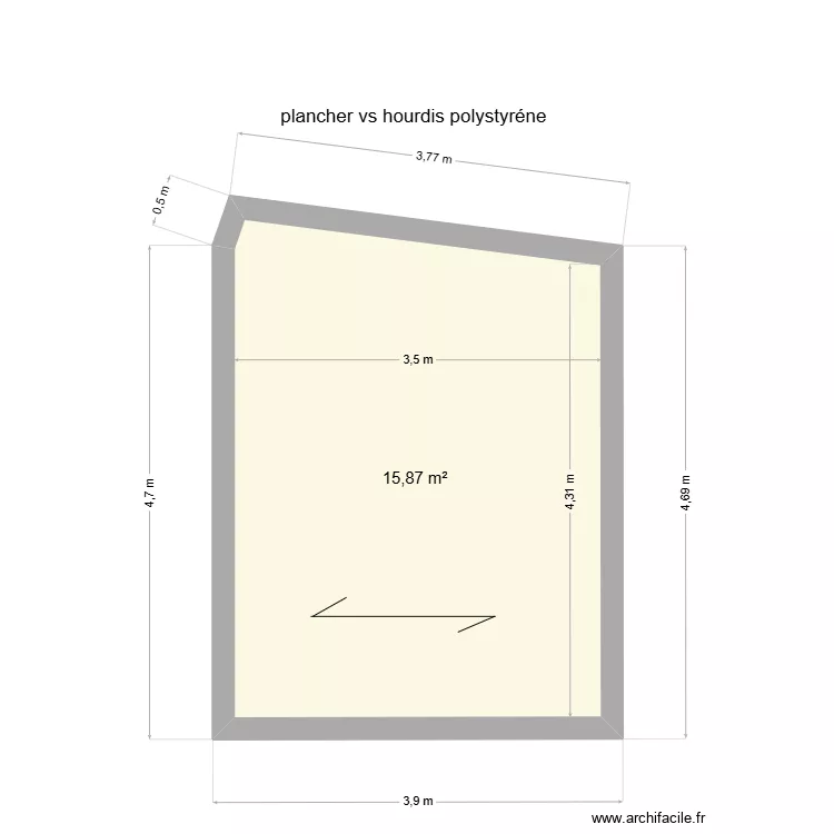 plancher salon. Plan de 