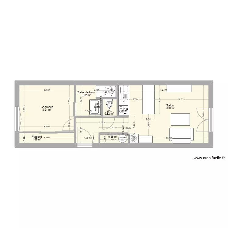Saint Brévin V3. Plan de 6 Pièces et 37 m² Saint Brévin V3. Plan de 6 Pièces et 37 m²