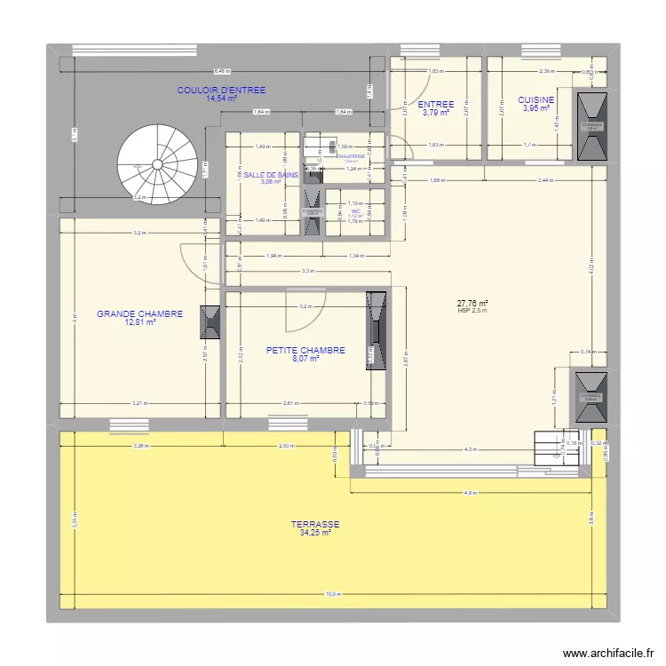Uyttenhove. Plan de 13 Pièces et 113 m² Uyttenhove. Plan de 13 Pièces et 113 m²