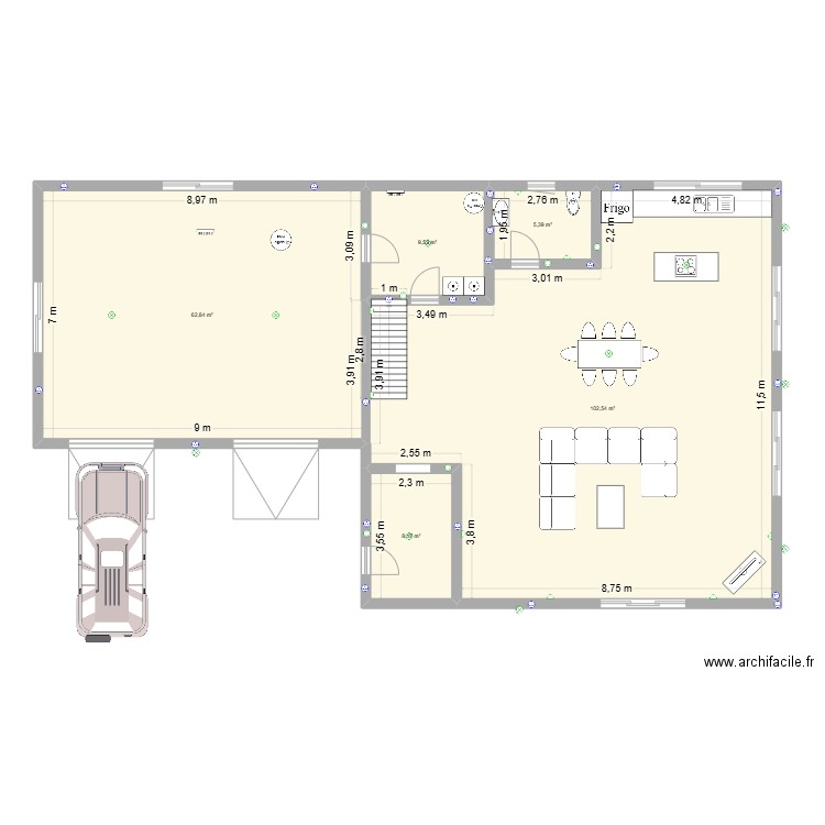 Maison Familial Torrent 2. Plan de 15 pièces et 377 m2