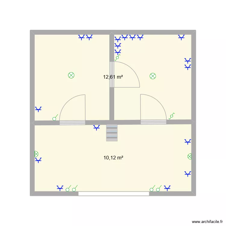 projet maison connect&eacute;. Plan de 2  et 23 m²