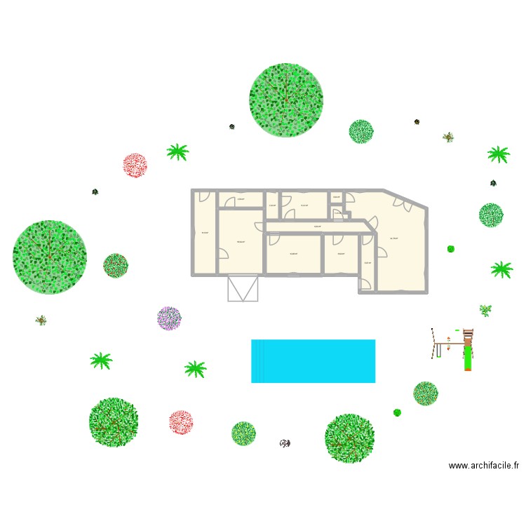 plan. Plan de 12 pièces et 117 m2