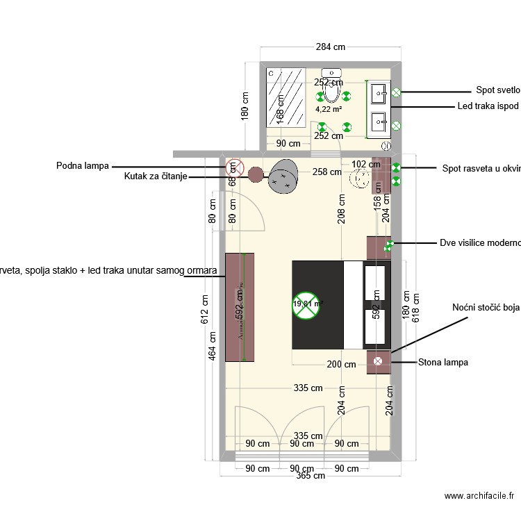 Zadatak 4. Plan de 2 pièces et 24 m2