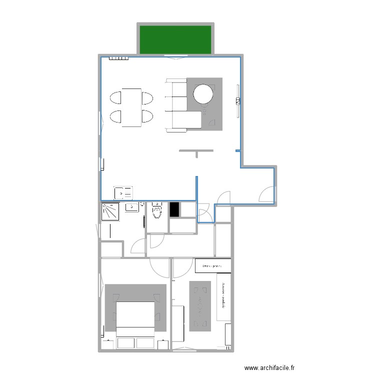 Appartement Domont. Plan de 13 pièces et 73 m2