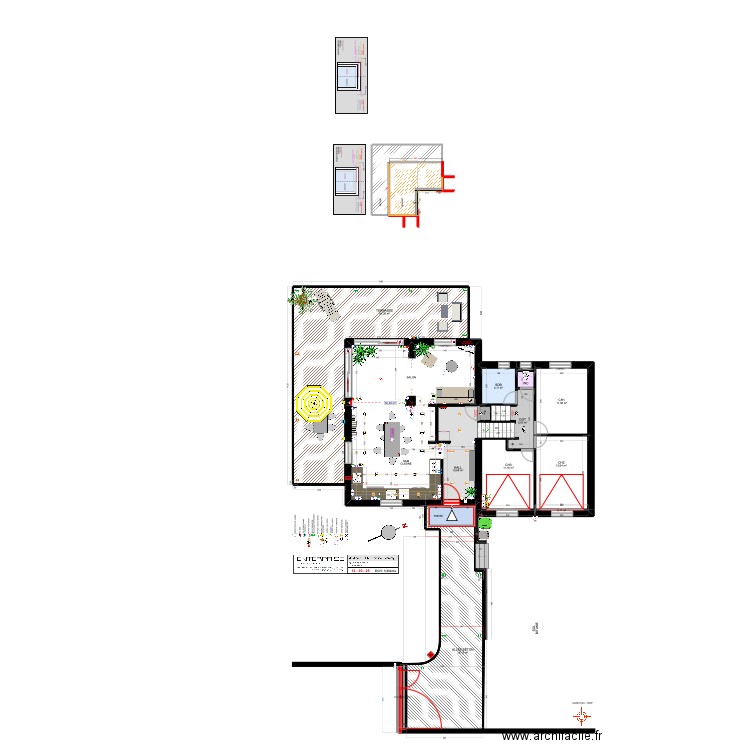 ABT - AUBERT. Plan de 15 pièces et 203 m2