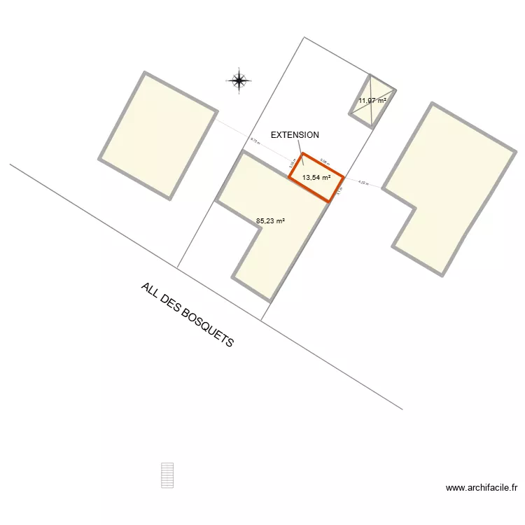 plan masse avant. Plan de 