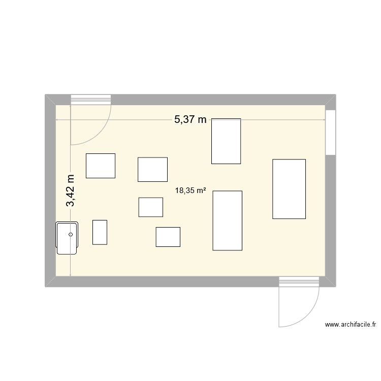 ceftic. Plan de 1 pièce et 18 m2