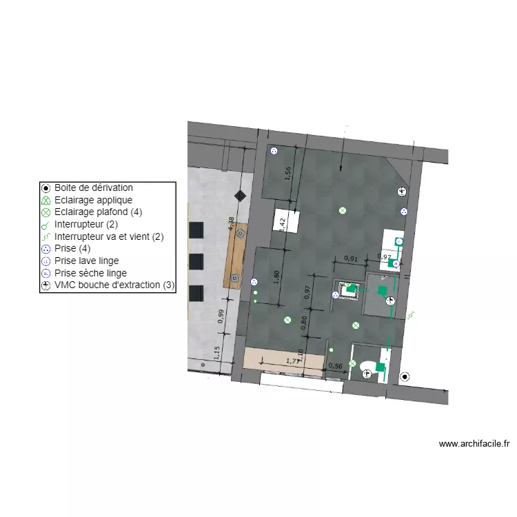 PLAN SDB CELLIER M.FUSCHETTO. Plan de PLAN SDB CELLIER M.FUSCHETTO. Plan de