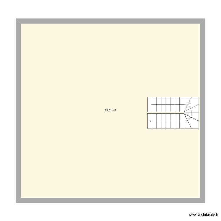 Notre maison étage. Plan de 1 pièce et 93 m2