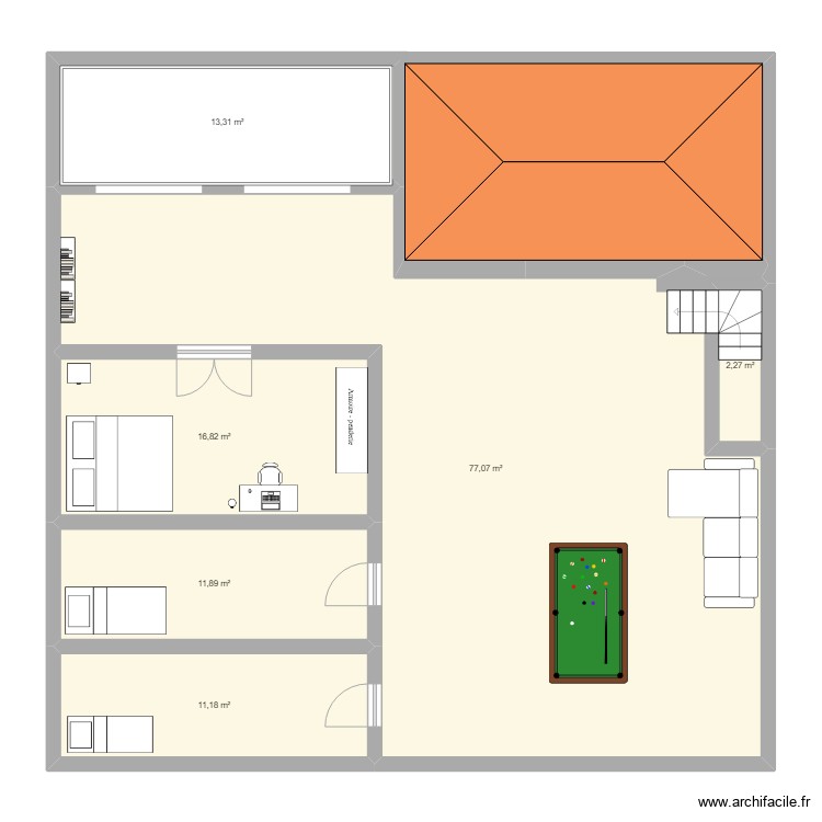 House LD 2 - Plan 6 pièces 133 m2 dessiné par Lorrday