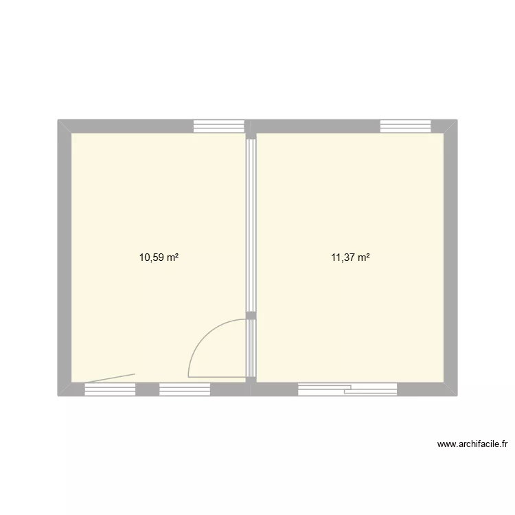 ruiz bureau. Plan de 2  et 22 m²