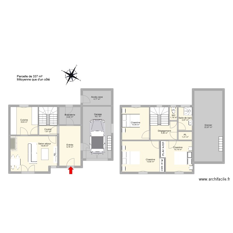 PELTIER. Plan de 0 pièce et 0 m2