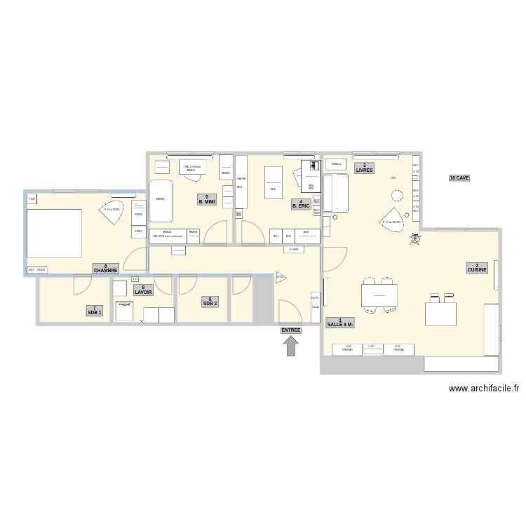 papeteries_18122025 - ikea. Plan de 10 pièces et 114 m2