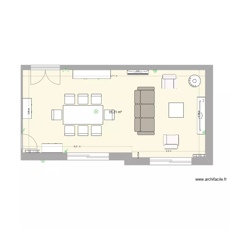 SàM. Plan de 1 et 35 m² SàM. Plan de 1 et 35 m²