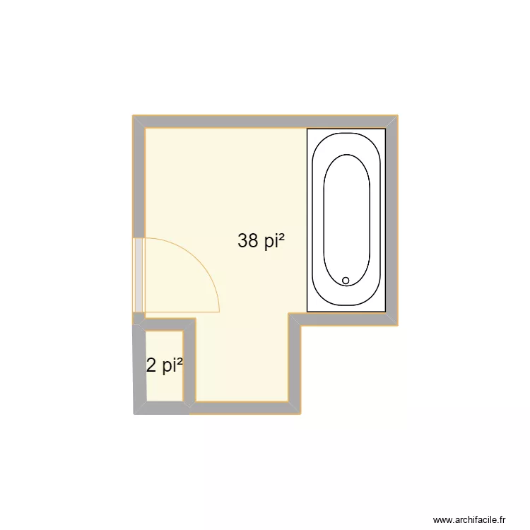 salle de bain. Plan de 