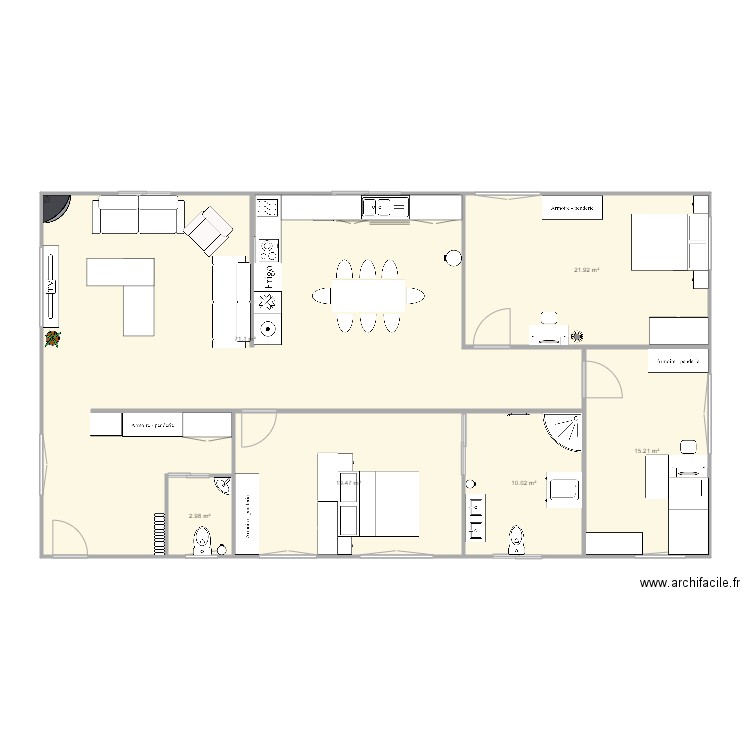 MAISON SOLINE 3. Plan de 6 pièces et 141 m2