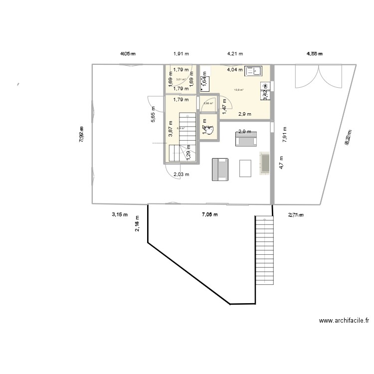 RCH ST ARCONS MAI 2025. Plan de 5 pièces et 23 m2