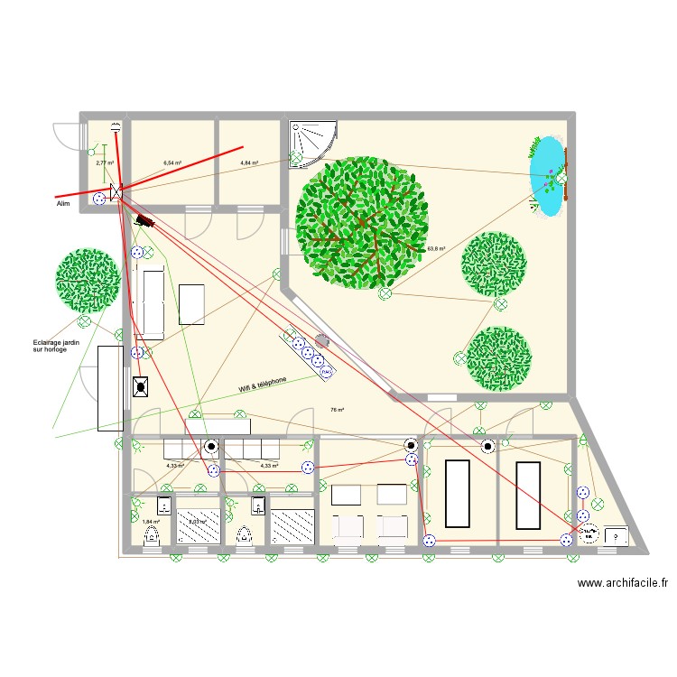 Spa Ivato 1. Plan de 9 pièces et 166 m2