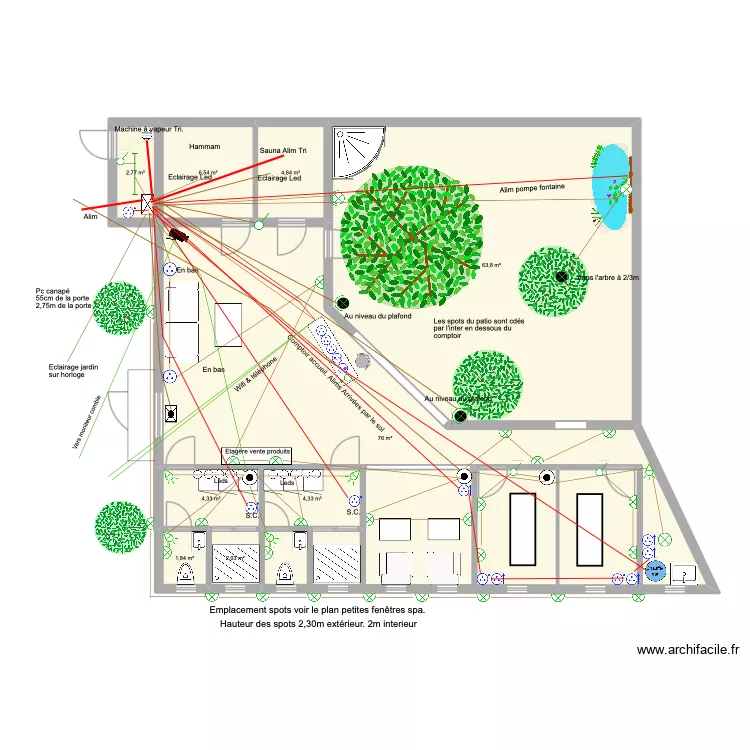 Spa Ivato 1. Plan de 9  et 166 m²