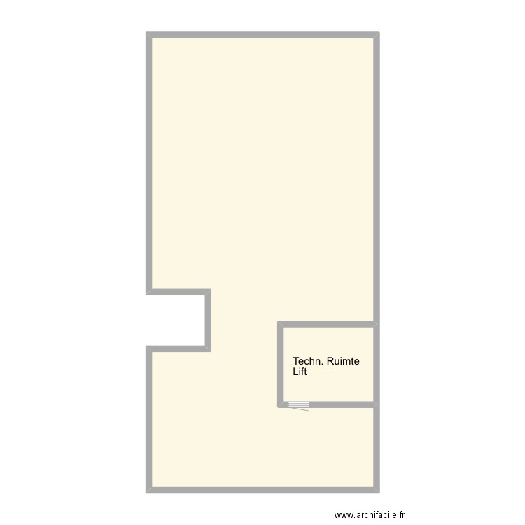 Dak zeedijk 115 Nieuwpoort. Plan de 2 pièces et 78 m2