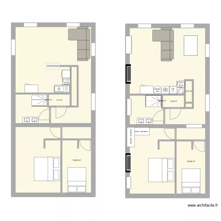 Vaise. Plan de 7  et 133 m²