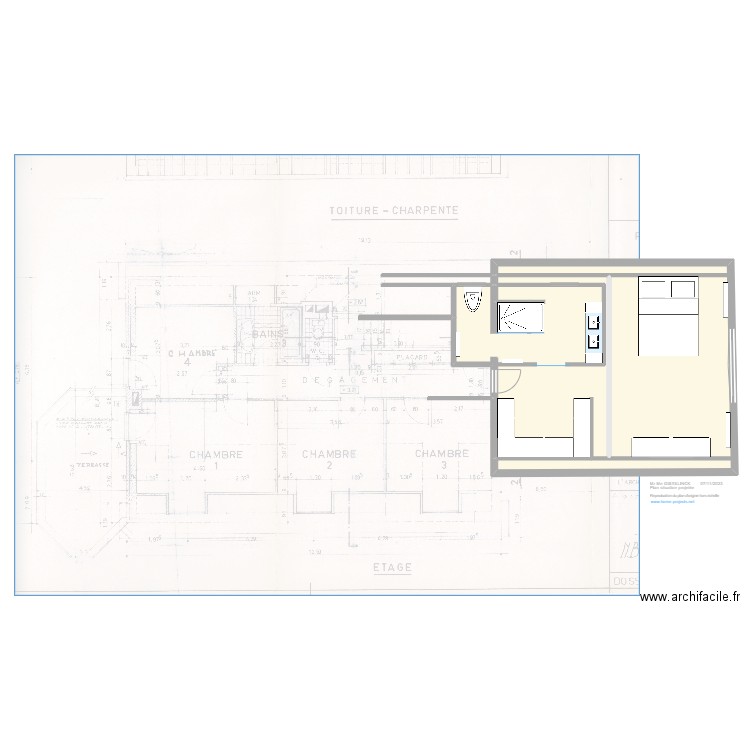 GISTELINCK Plan situation projetée 07/11/2023. Plan de 0 pièce et 0 m2