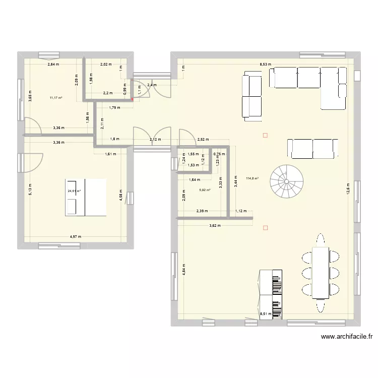 MAISON garage. Plan de 4  et 157 m²