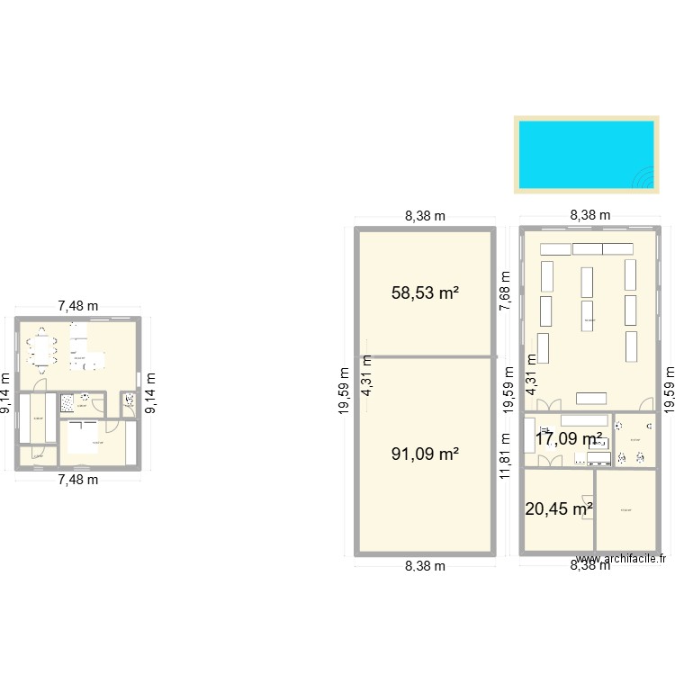 salle mariage 1. Plan de 13 pièces et 356 m2