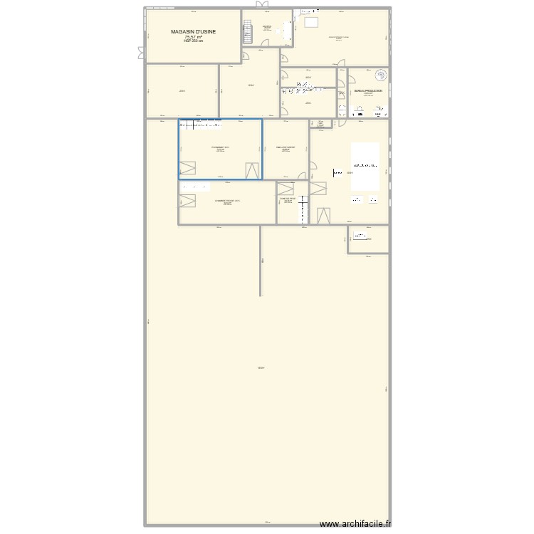 PLAN V3. Plan de 18 pièces et 1828 m2