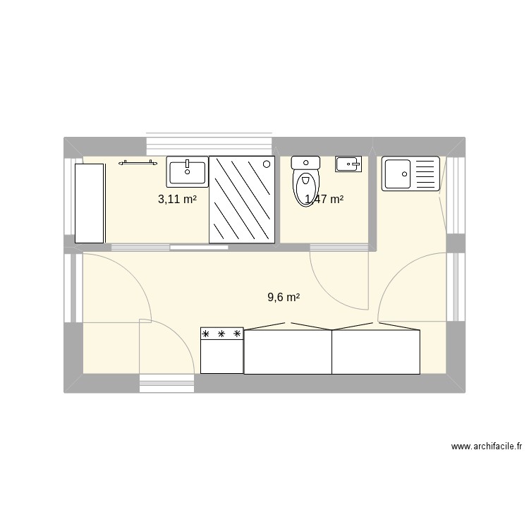 bureau. Plan de 0 pièce et 0 m2
