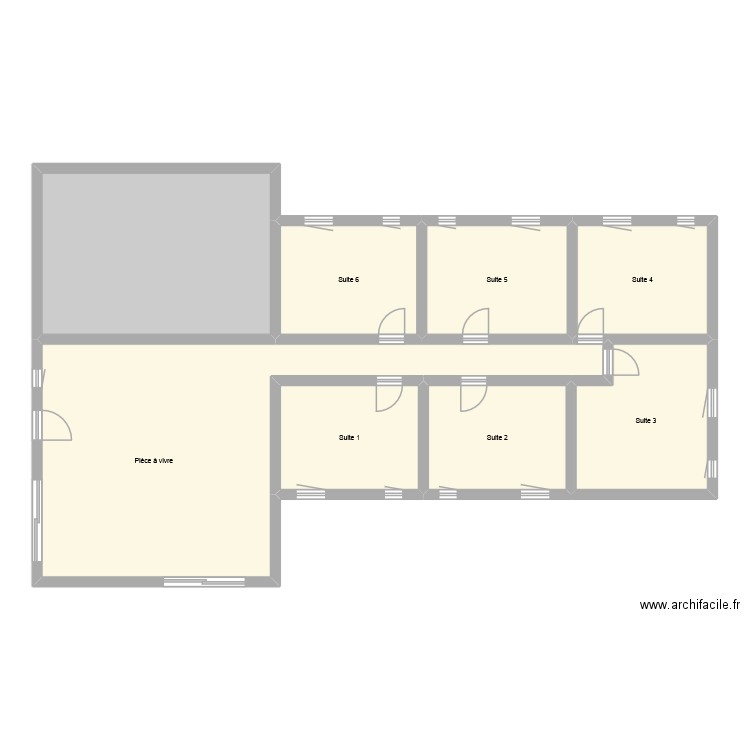 GR3355. Plan de 8 pièces et 138 m2
