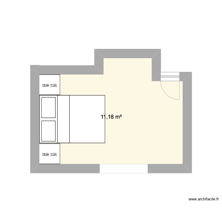 chambre amis. Plan de 0 pièce et 0 m2