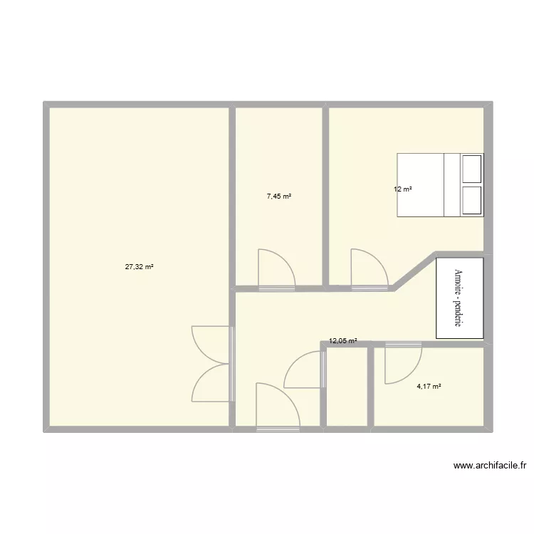GARDEBLED. Plan de 5  et 63 m²