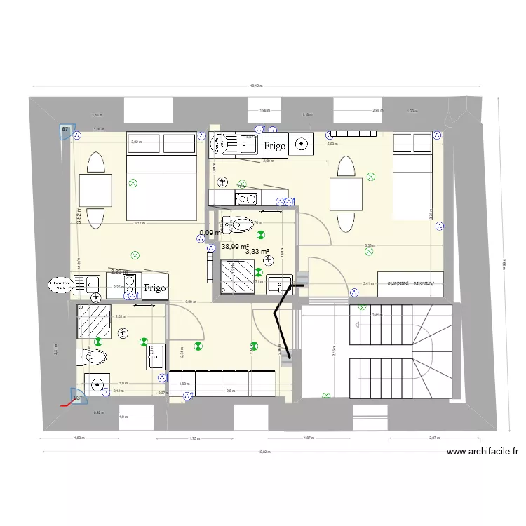 2eme etage 35 bis. Plan de 3 et 47 m² 2eme etage 35 bis. Plan de 3 et 47 m²