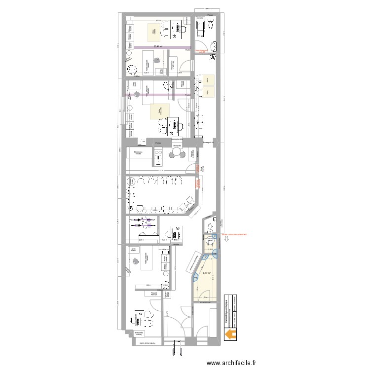 CabGyneco_PlanAmenagementCOTÉS_MAI2025. Plan de 2 pièces et 27 m2