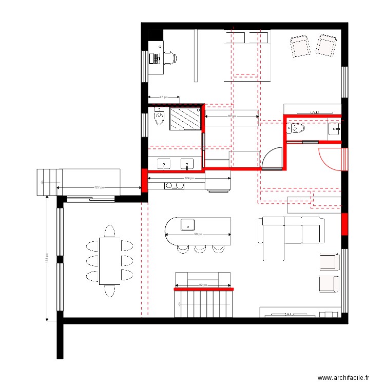 regis 1. Plan de 1 pièce et 95 m2
