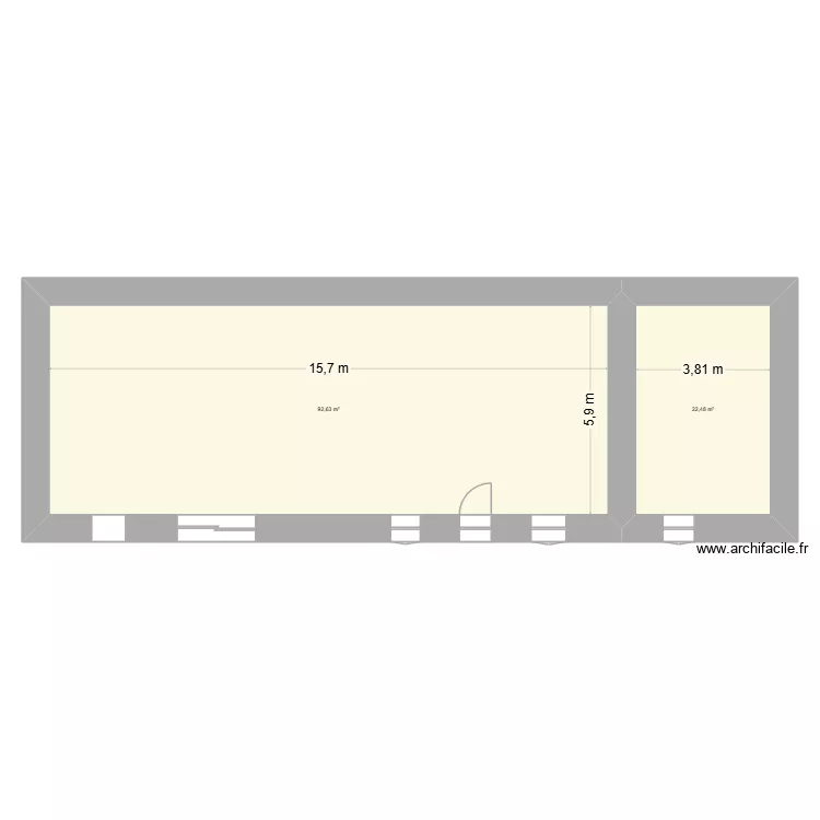 TestPratBasset. Plan de 2  et 115 m²