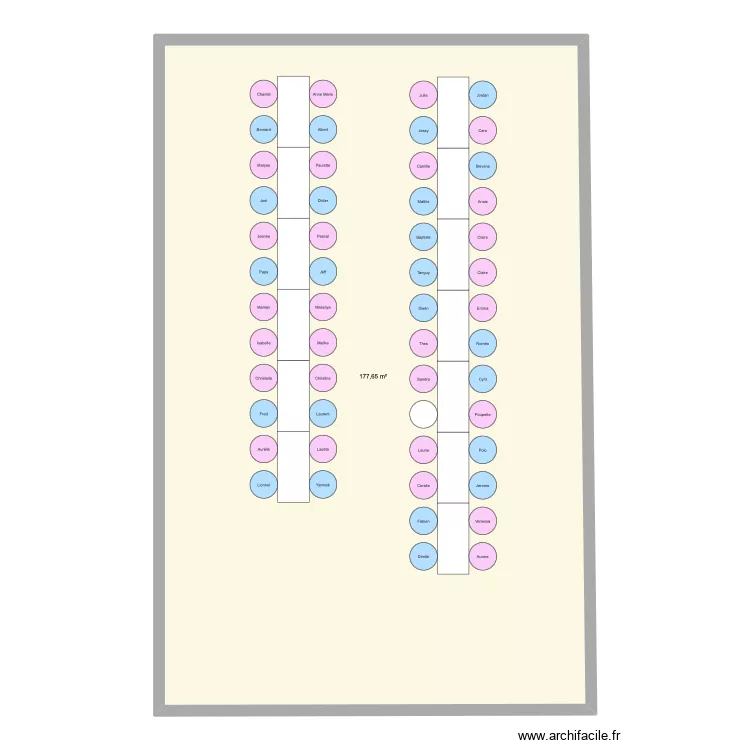 60 ans PAPA. Plan de 1  et 178 m²