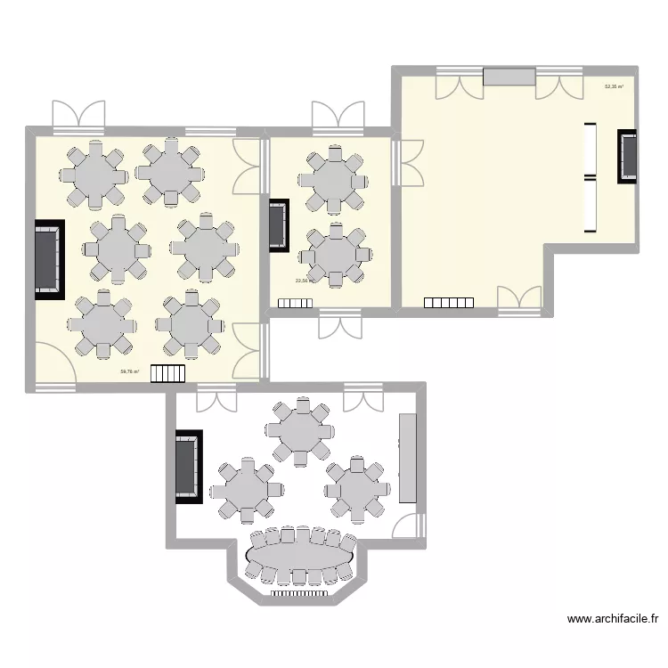RDC Château Buffet Dîner Mariage 2. Plan de 3 et 135 m² RDC Château Buffet Dîner Mariage 2. Plan de 3 et 135 m²